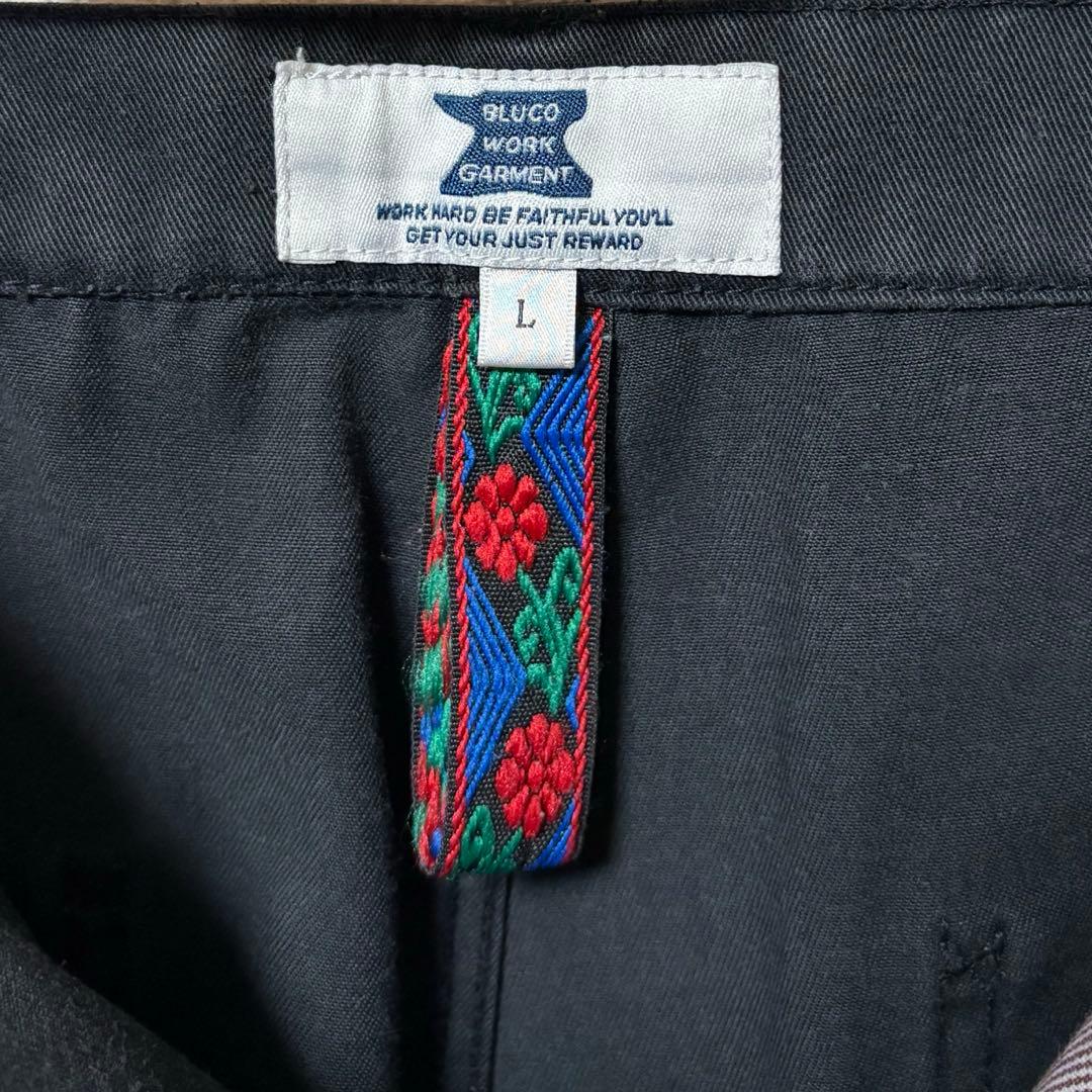 BLUCO ブルコ ワークパンツ フェード 黒 バイク L
