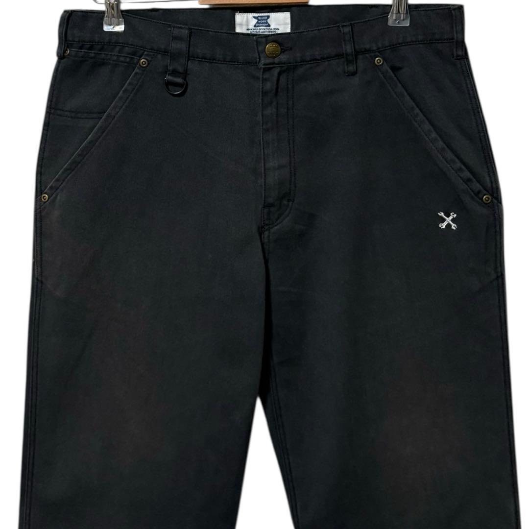 BLUCO ブルコ ワークパンツ フェード 黒 バイク L