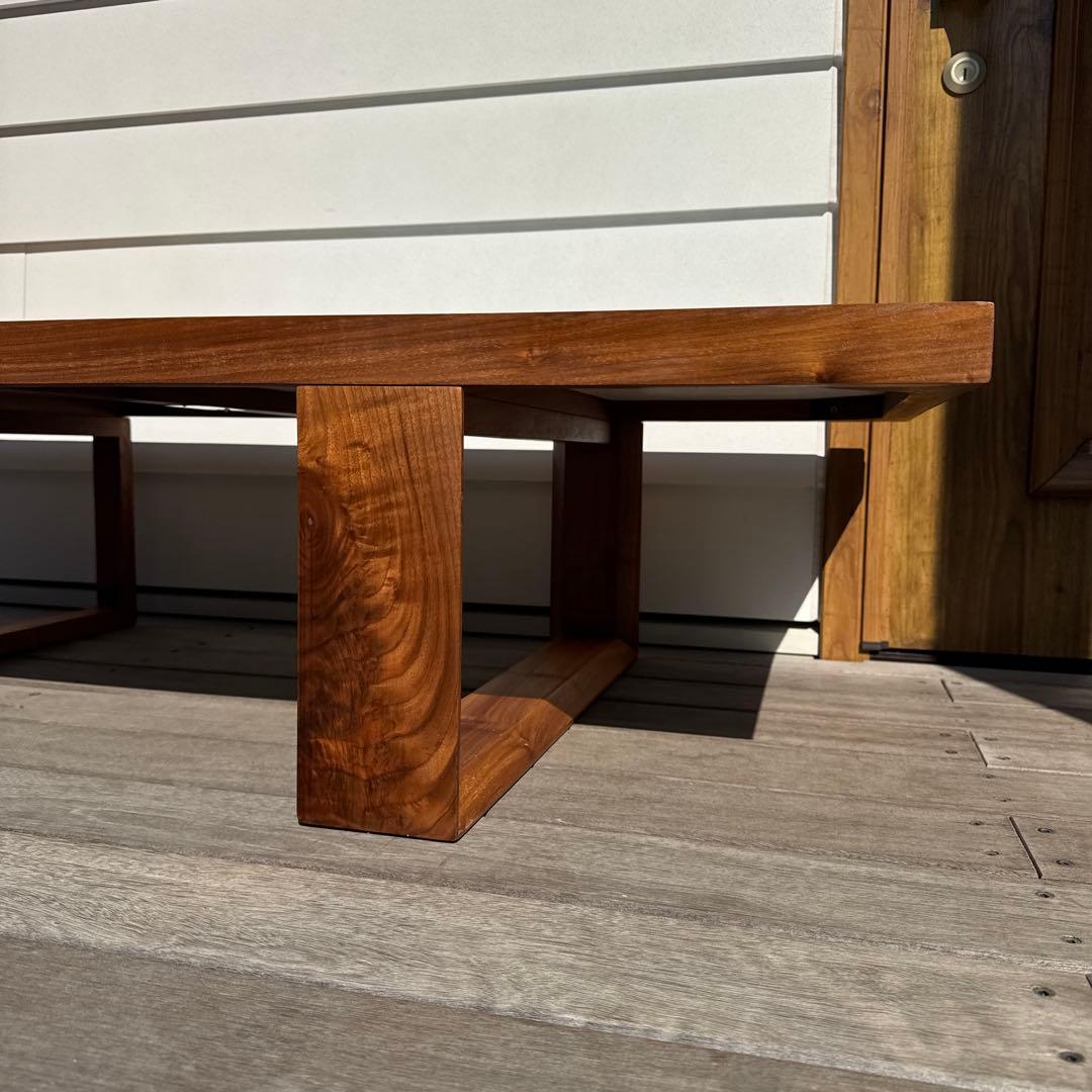 美品 Organic Modernism 大理石ウォールナット センターテーブル