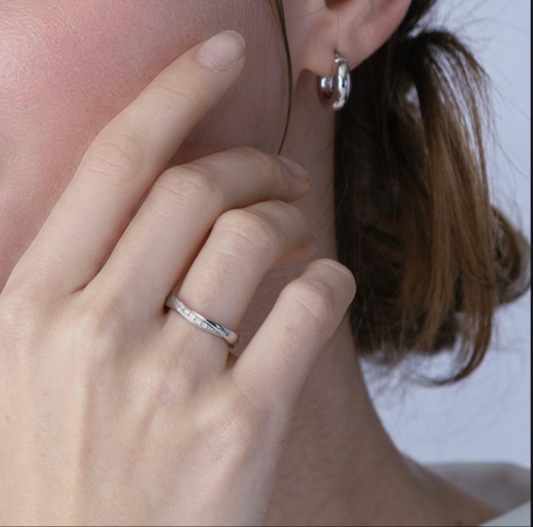 STAR JEWELRY SV925 DIAMOND WAVE RING 13号