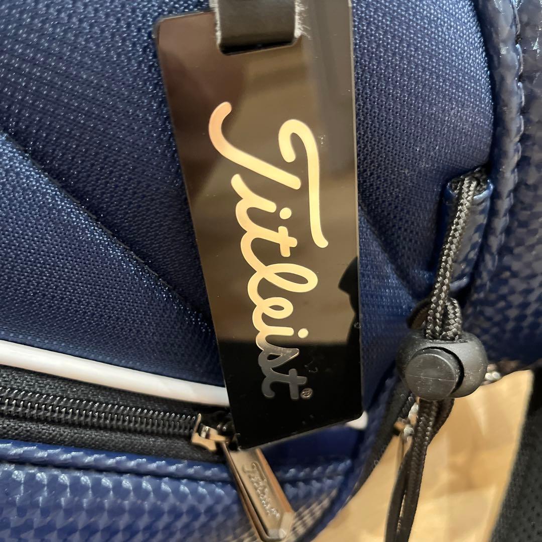 美品　タイトリスト　キャディーバッグ　ブルー　収納多数　軽量　すぐ使える