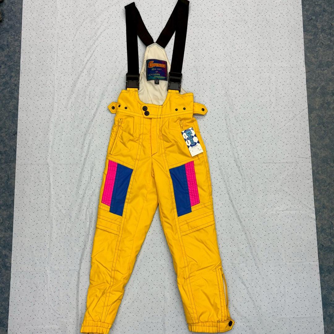 【新品未使用】ゴールドウイン スキーウェア 上下セット M レトロ 派手 黄