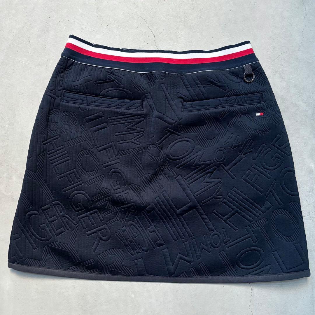  Golf ストレッチスカート 立体ロゴ 総柄 M