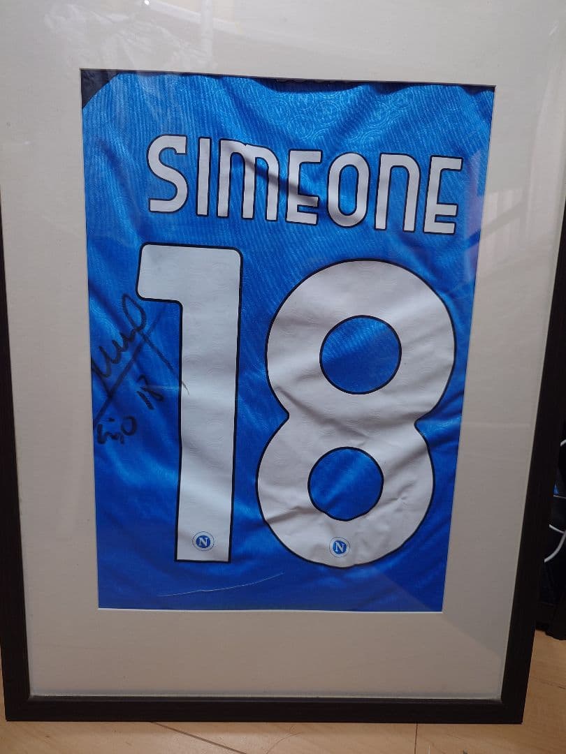 【ナポリ】シメオネ 背番号18 直筆サイン入りユニフォーム オーセンティック