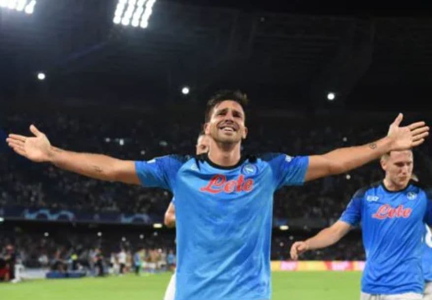 【ナポリ】シメオネ 背番号18 直筆サイン入りユニフォーム オーセンティック