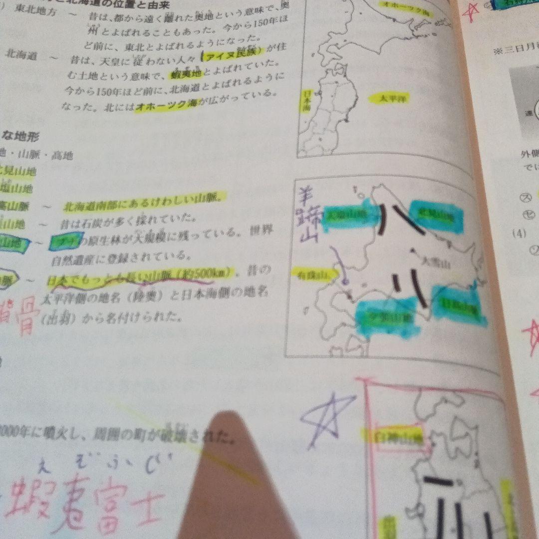 浜学園小4 社会テキスト 復習テスト