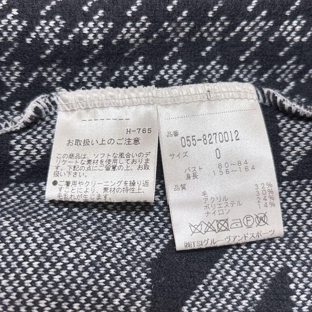 PEARLYGATES パーリーゲイツ 千鳥格子切替ニット 白黒 0 ゴルフ