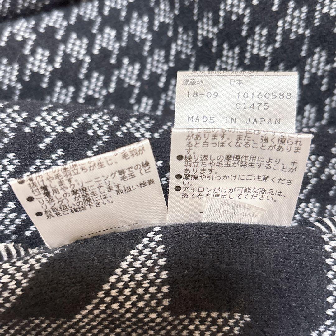 PEARLYGATES パーリーゲイツ 千鳥格子切替ニット 白黒 0 ゴルフ