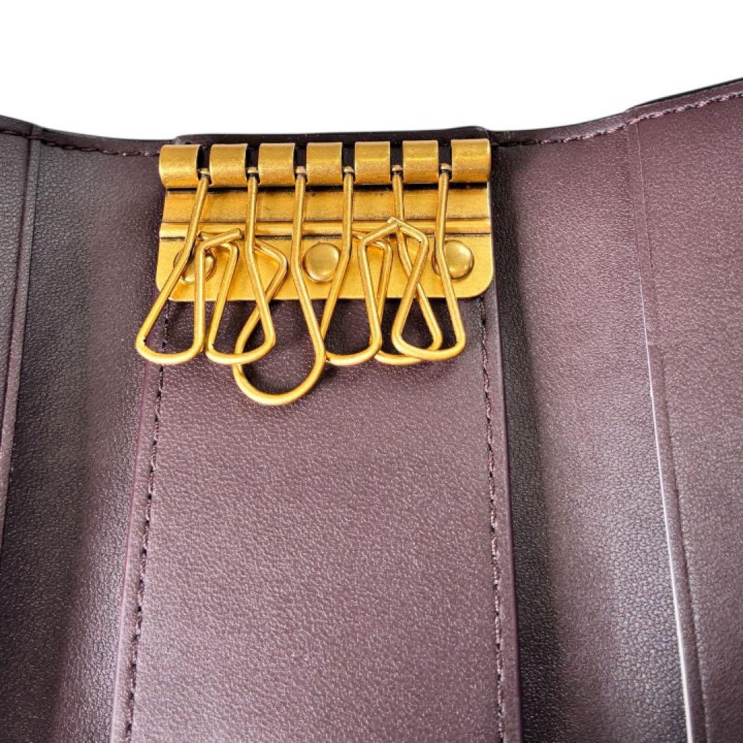 Yumi様 新品✨COACHコーチキーケース 6連ホースアンドキャリッジブラウン