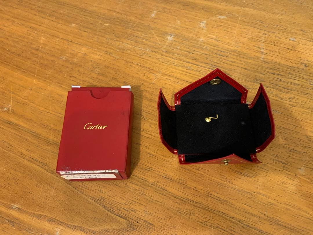 G0919-02★Cartier 空箱 アクセサリーケース 赤 6点セット