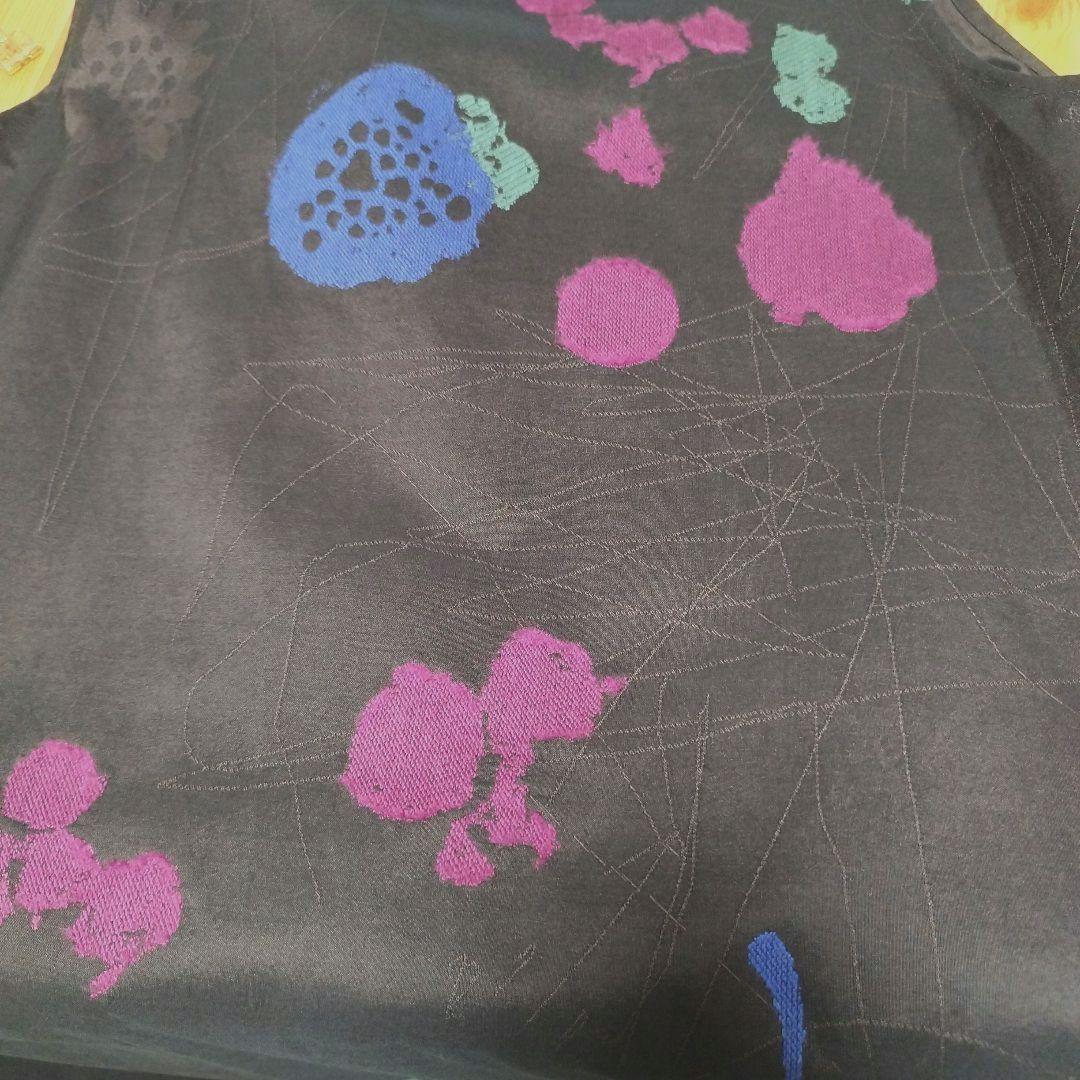 慈雨 センソユニコ アシンメトリー フルーツ柄織り込みデザインワンピース