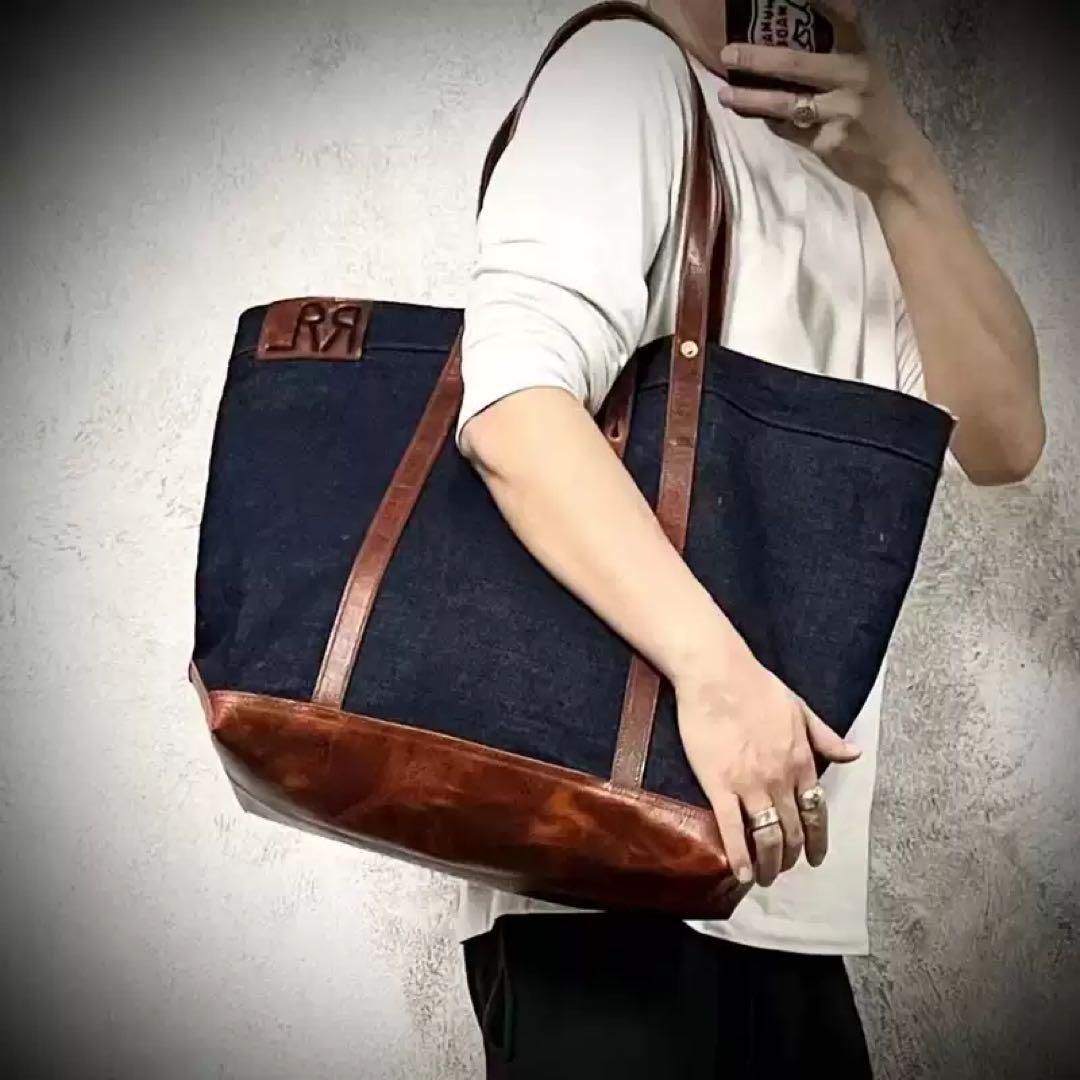 【美品】RRL ダブルアールエル デニム トートバッグ