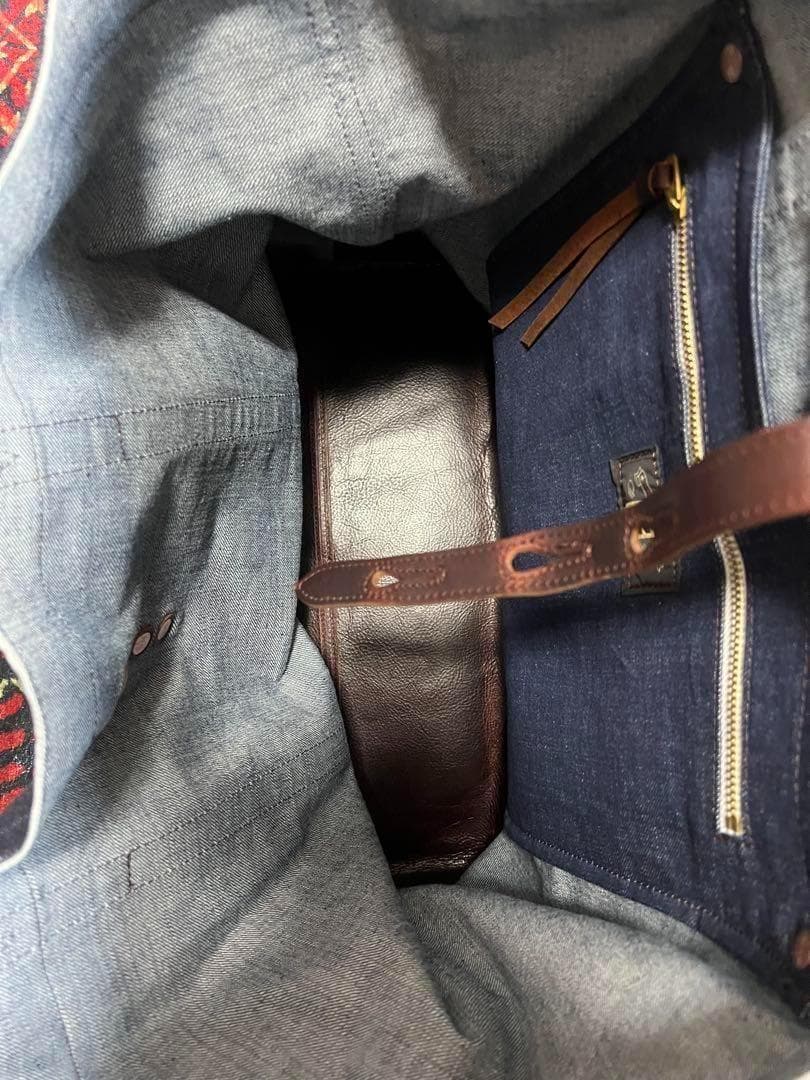 【美品】RRL ダブルアールエル デニム トートバッグ