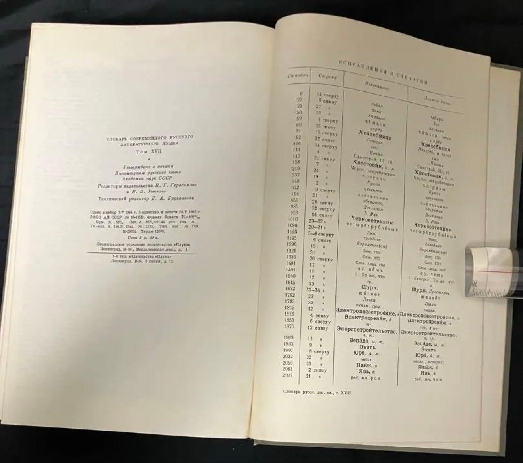 現代ロシア語標準語辞典　全17巻揃い　古書　1950年 - 1965年刊