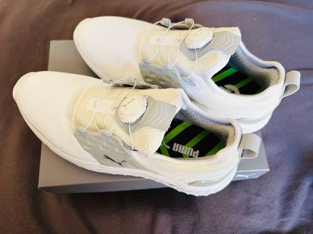 PUMA ゴルフシューズ ホワイト スパイク