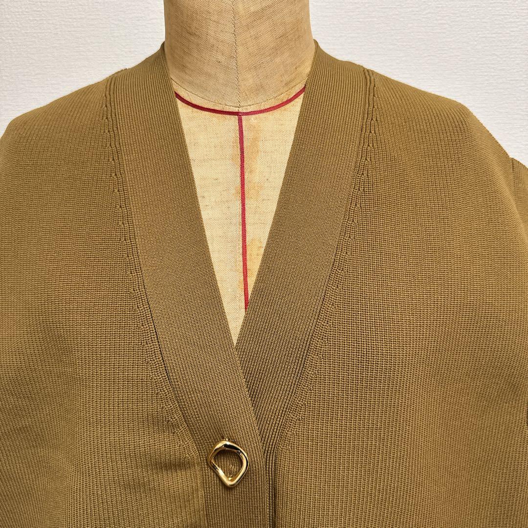 【アダムエロペ】ミドルニットジレ　ブラウン