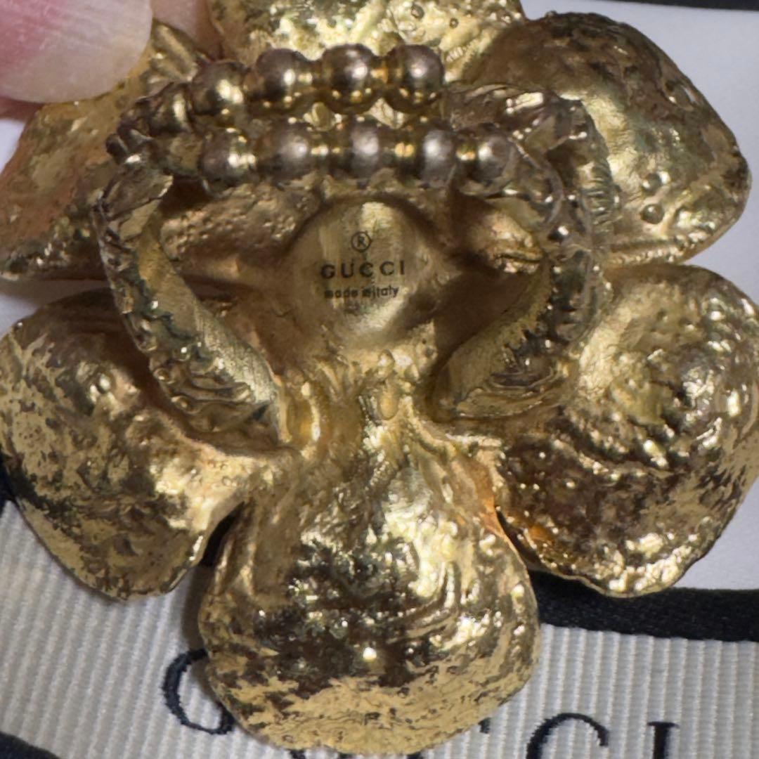 GUCCI 真鍮　フラワー　花　リング　指輪