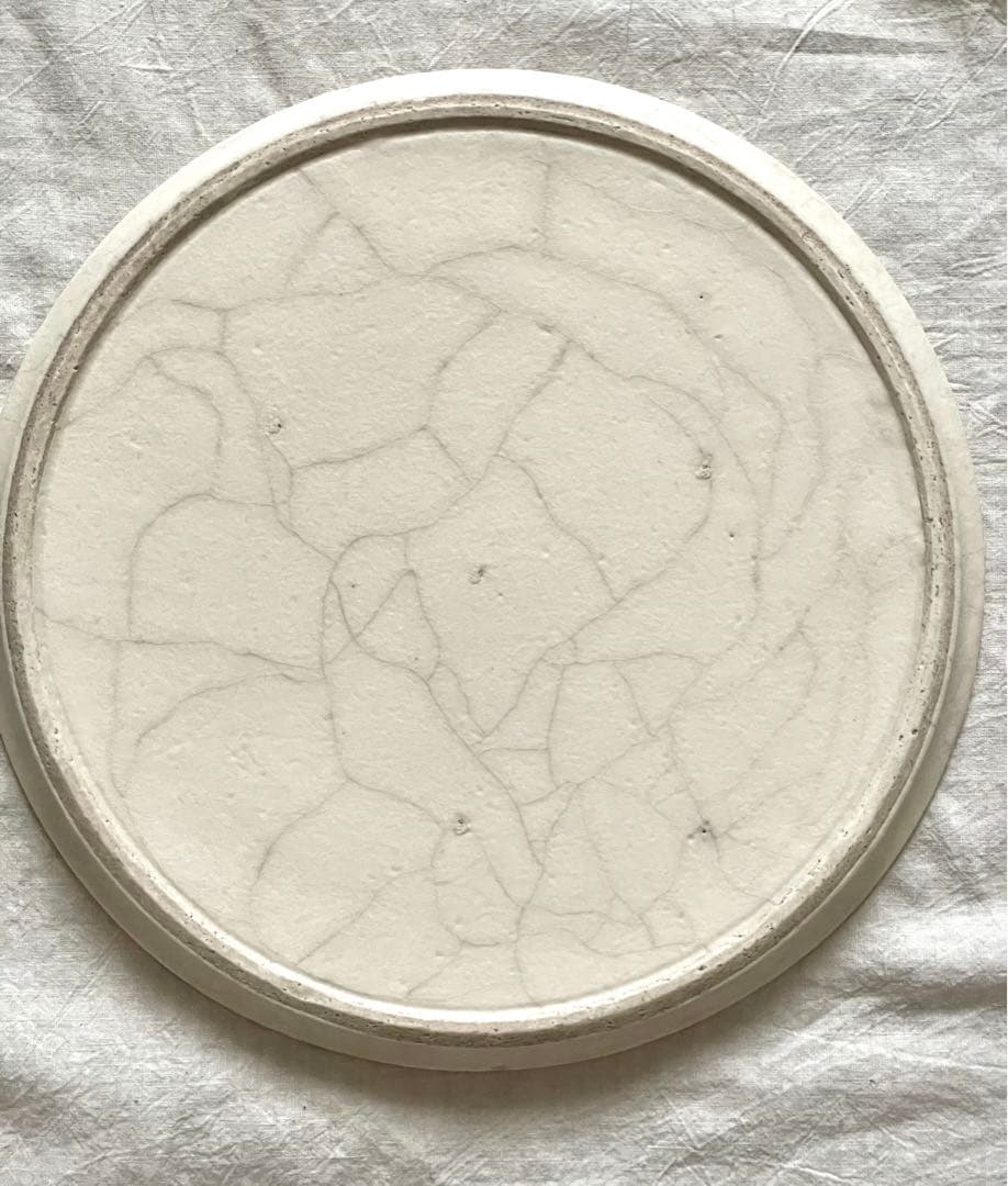 未使用・megumi tsukazaki 塚崎愛さん 貫入フラットプレート L