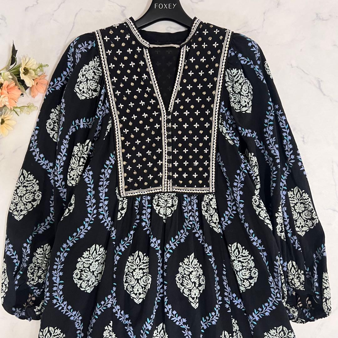 ワンピース ne Quittez pas Crimp Cotton Flower Print