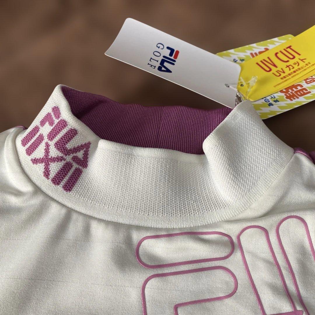 FILA UVカット 長袖シャツ ピンク/ホワイトレディースSサイズ