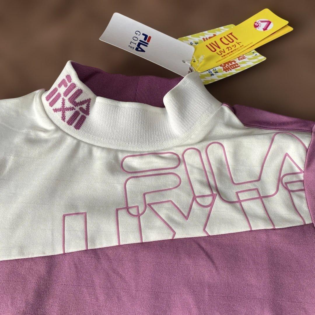FILA UVカット 長袖シャツ ピンク/ホワイトレディースSサイズ