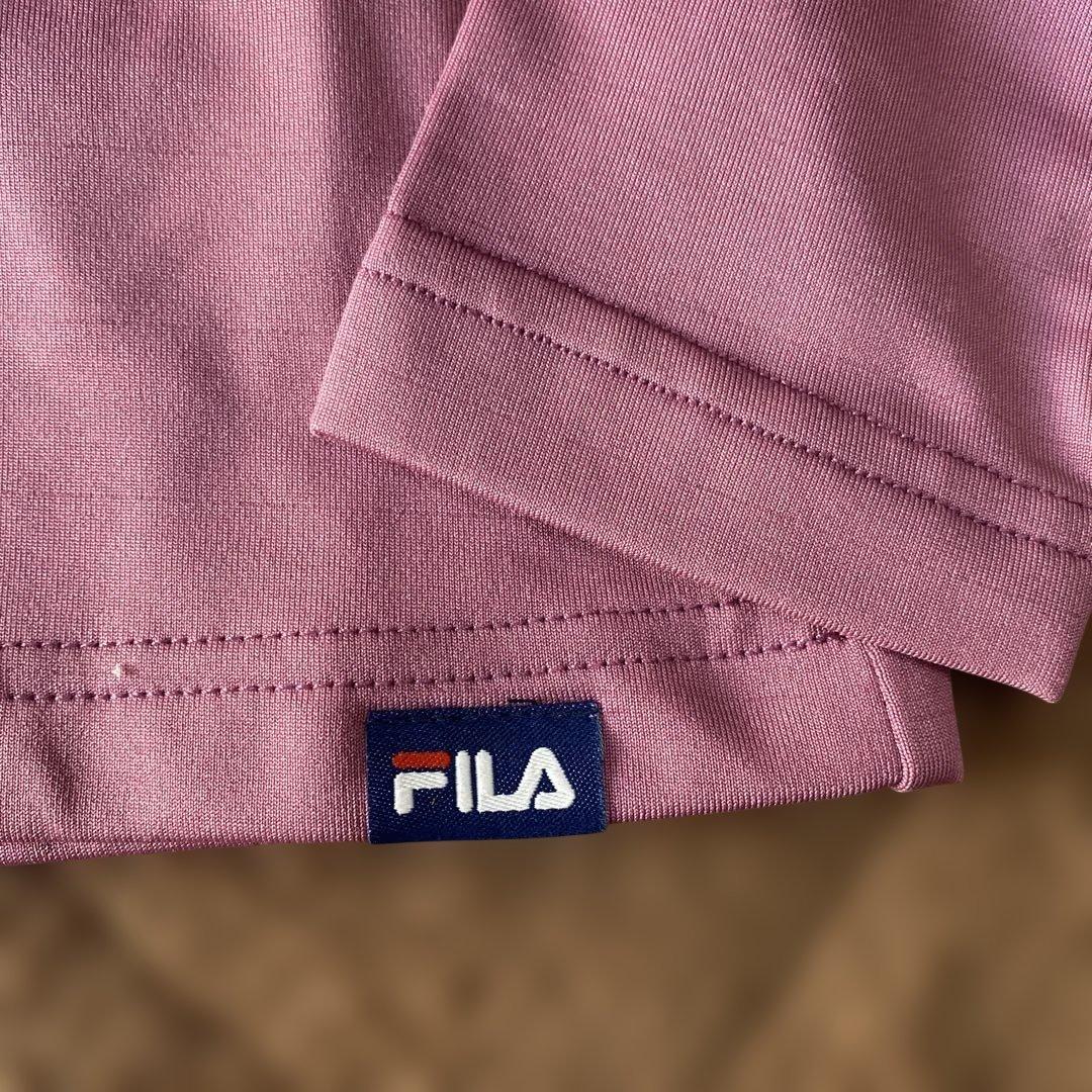 FILA UVカット 長袖シャツ ピンク/ホワイトレディースSサイズ