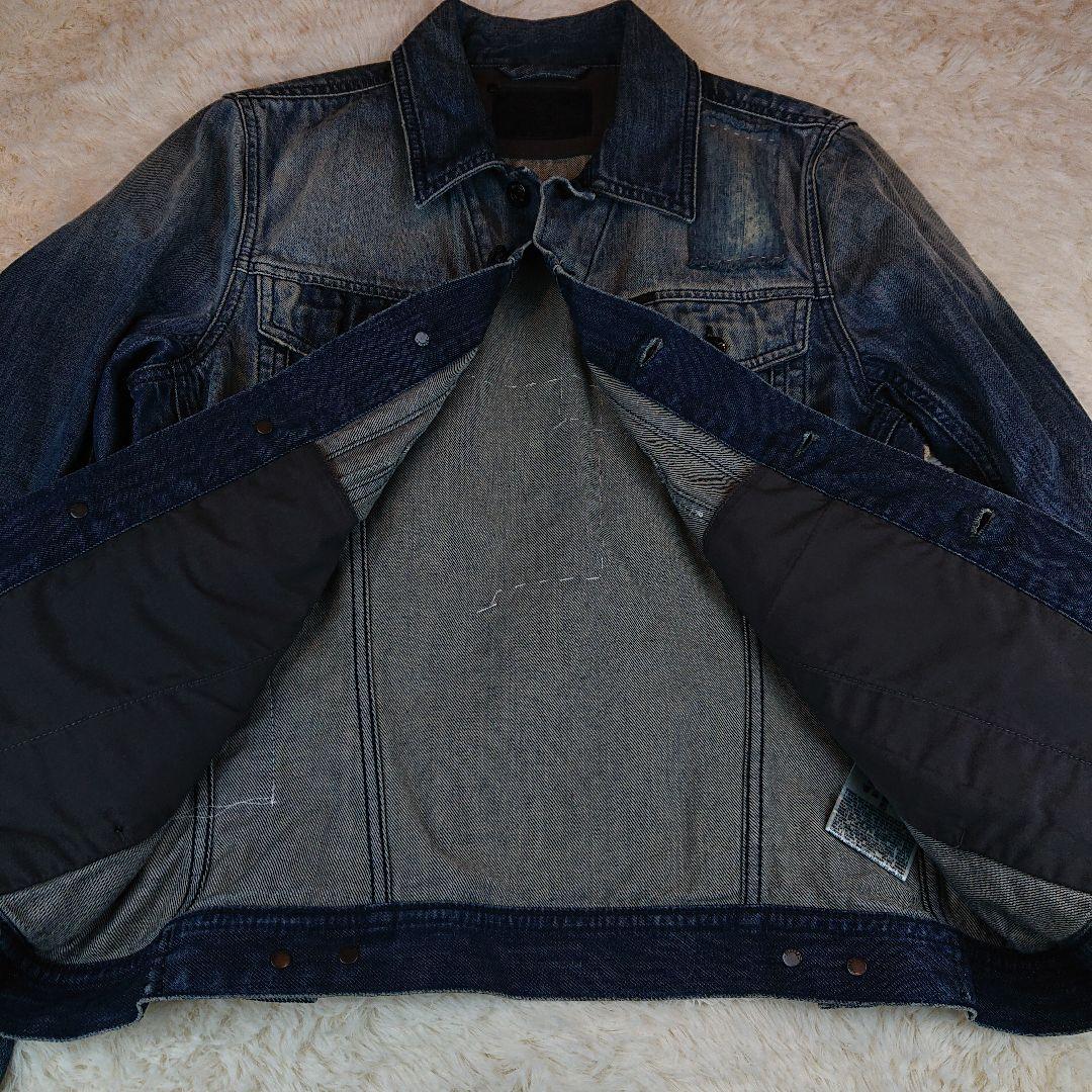 ★美品★ DIESEL ディーゼル メンズ デニムジャケット パッチワーク加工