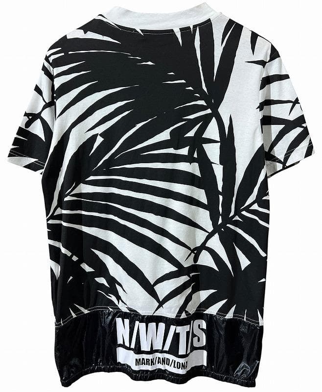 マークアンドロナ ナイロン 切替 ドッキング ロゴパッチ ゴルフ 半袖 Tシャツ