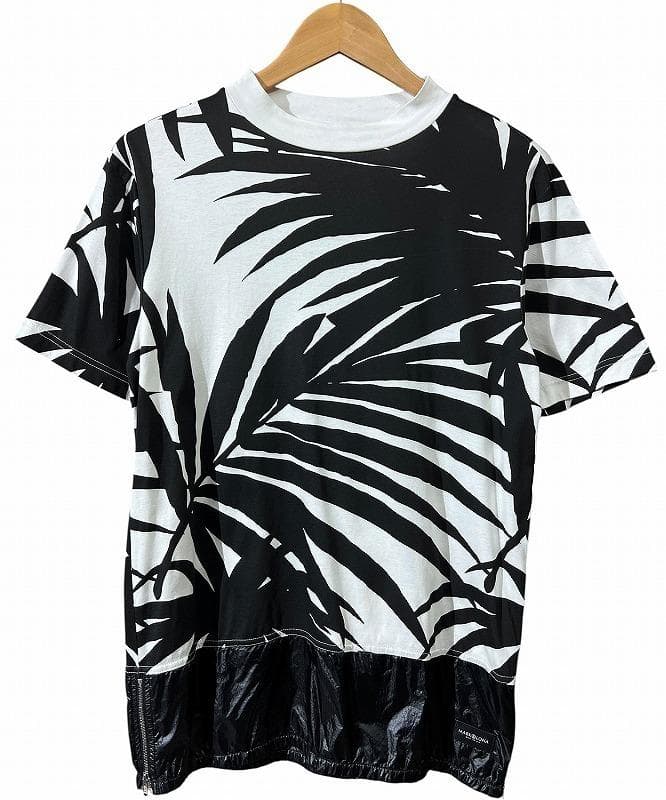 マークアンドロナ ナイロン 切替 ドッキング ロゴパッチ ゴルフ 半袖 Tシャツ