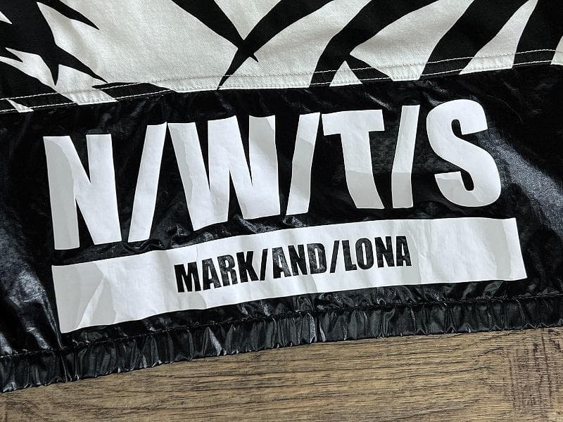 マークアンドロナ ナイロン 切替 ドッキング ロゴパッチ ゴルフ 半袖 Tシャツ