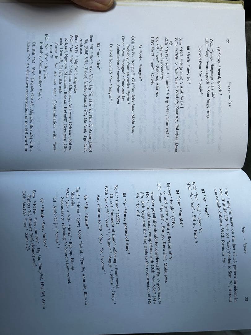 ハム・セム語族（アフロアジア語族）語源辞典