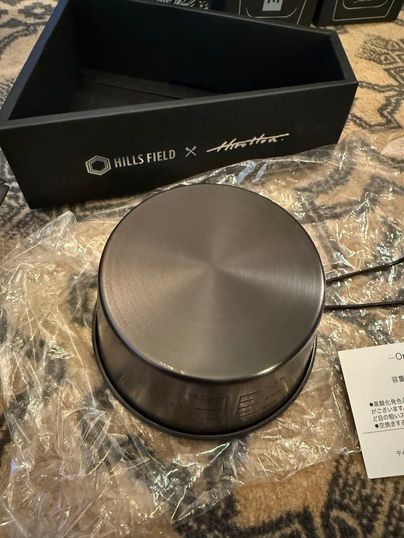 黒酸化深型シェラOSAKEMAN柄480ml ステンレス HILLS FIELD