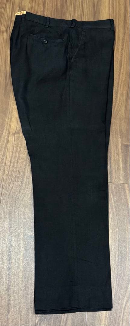 【ラルフローレン】 麻100% 紳士イタリア製スラックス　36(XL) 黒