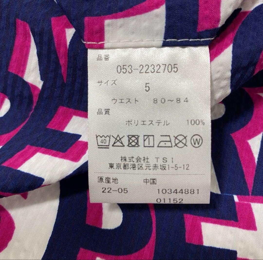 【新品】パーリーゲイツ　ショートパンツ　ハーフパンツ　Lサイズ　ピンク　英字総柄