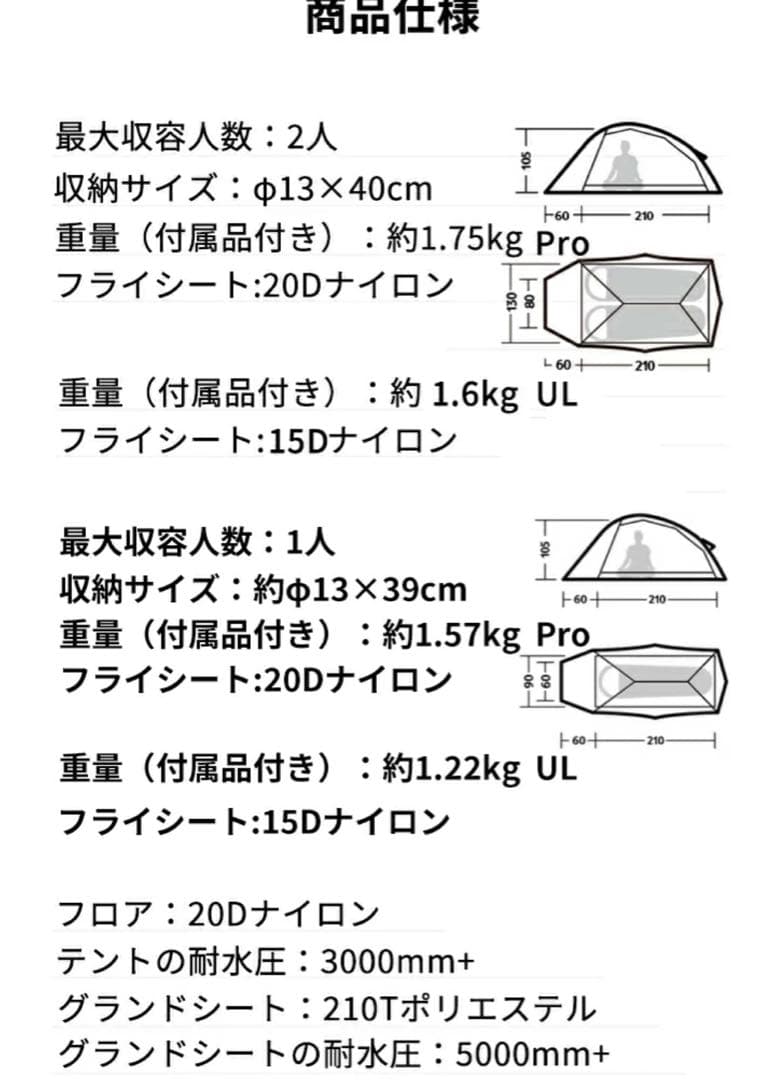 Naturehike テント　キャンプ
