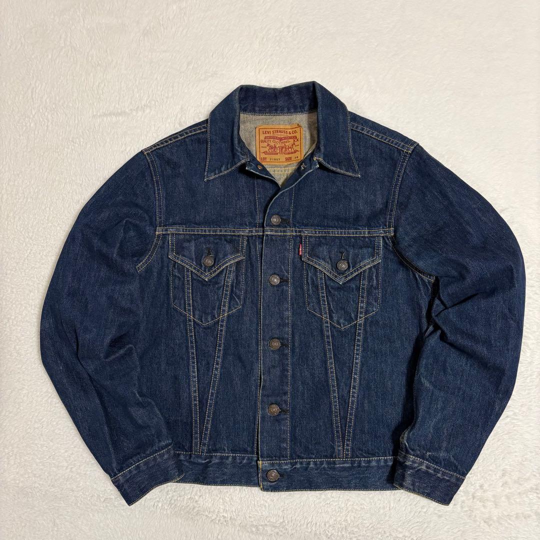 リーバイス 94年日本製 71557 デニムジャケット 3rd 濃紺 38 E