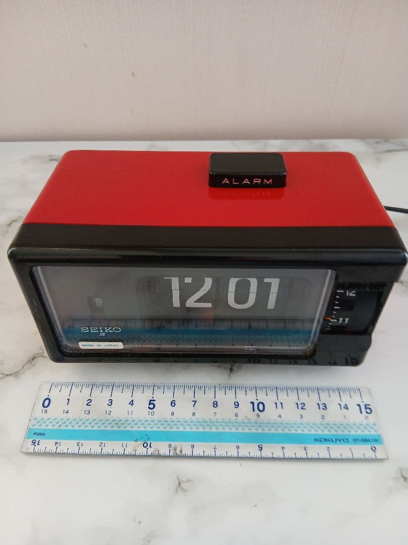 SEIKO パタパタ時計 昭和レトロ DP 690T 50/60Hz 赤と黒