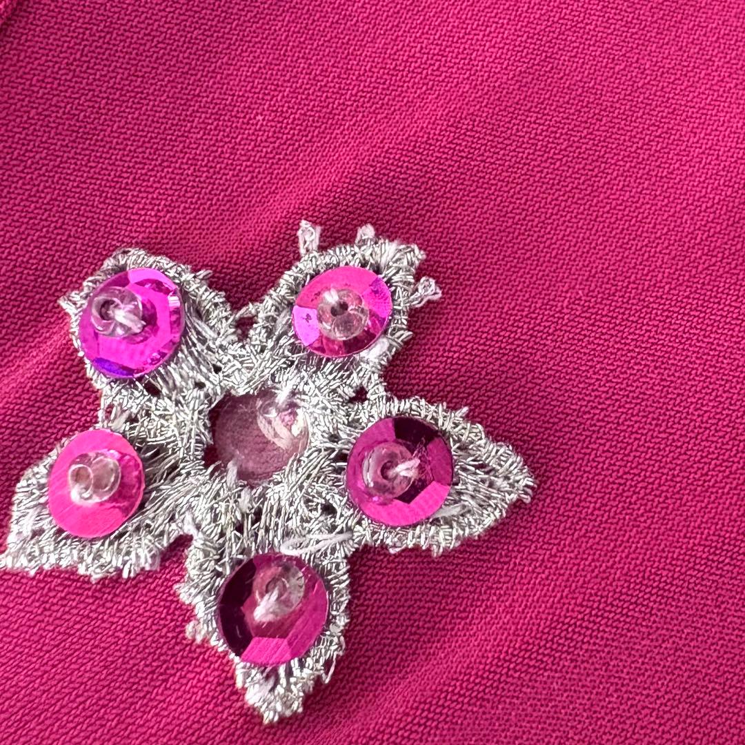 イチオク 社交ダンス ドレス 衣装 M スタンダード ピンク ロングドレス