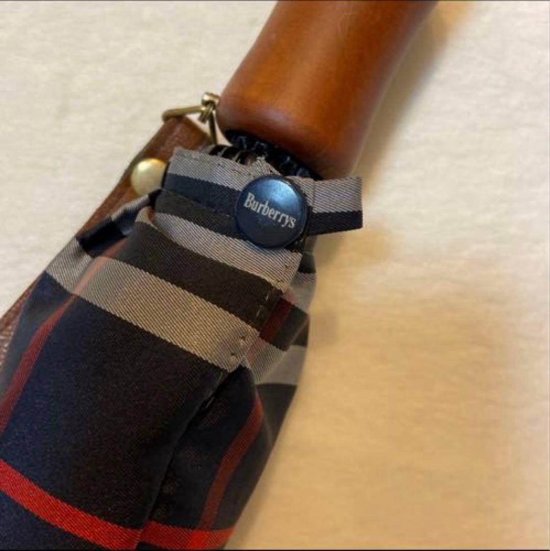 Burberrys ノバチェック柄 折りたたみ傘 雨具 ネイビー