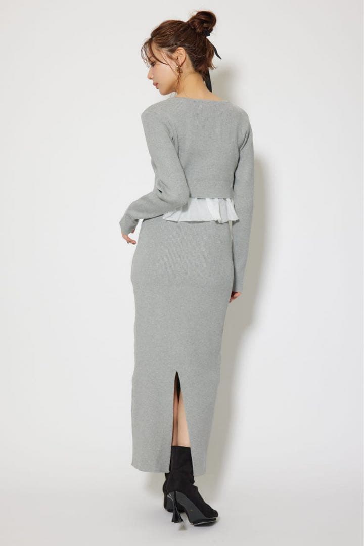 rienda ペプラムカーデセットキャミワンピース