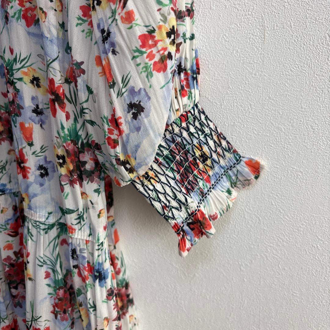 花柄プリント 長袖ロングワンピース　ビアズリー