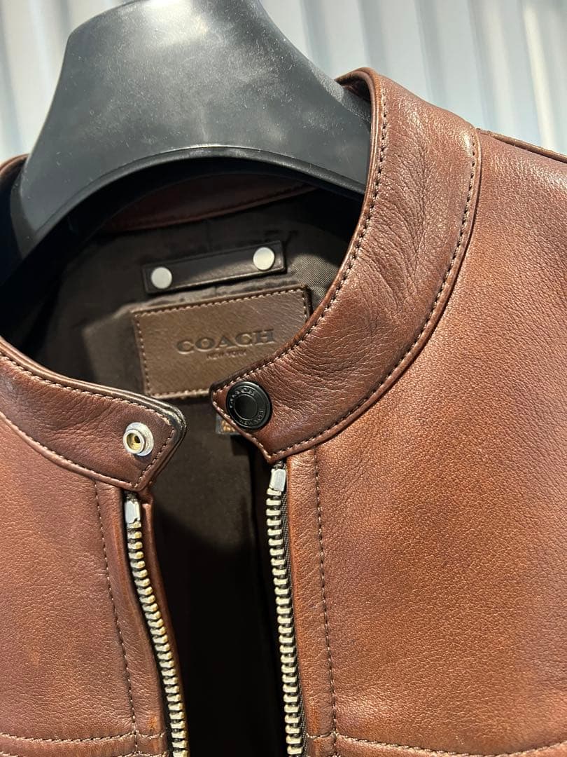 coach メンズ　レザー ジャケット