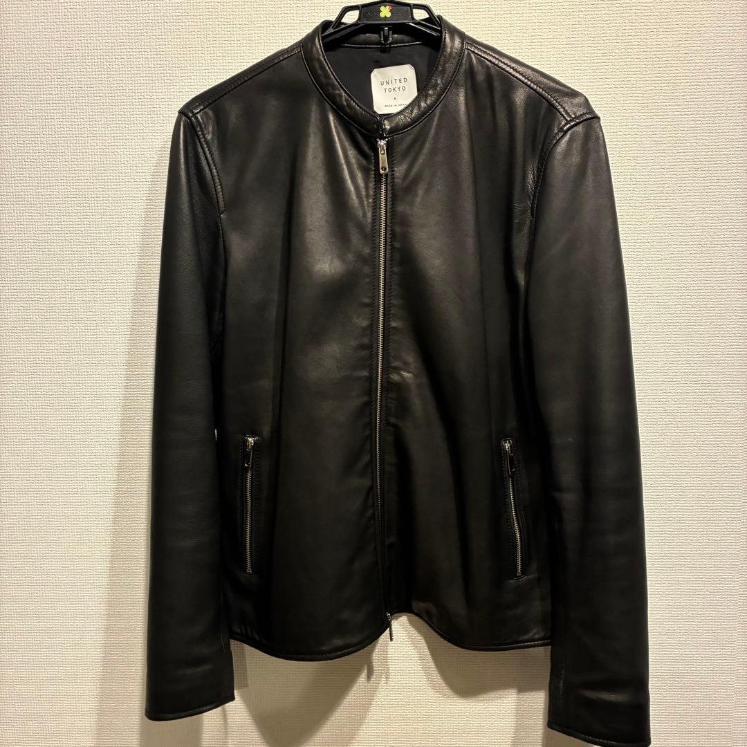 ユナイテッドトウキョウ レザー シングル ライダース ジャケット サイズ4