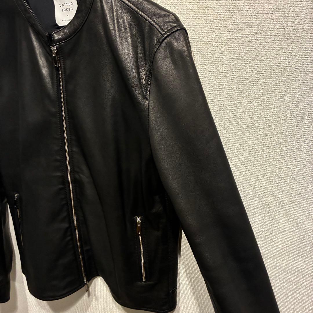 ユナイテッドトウキョウ レザー シングル ライダース ジャケット サイズ4