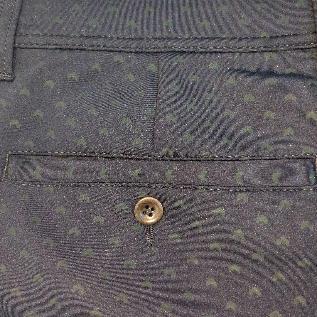 【極美品】O アルベルト ゴルフパンツ 総柄 スリムフィット 52