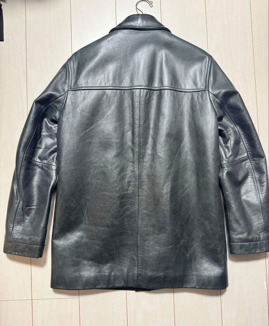 COACH レザー　カーコート　ブラック