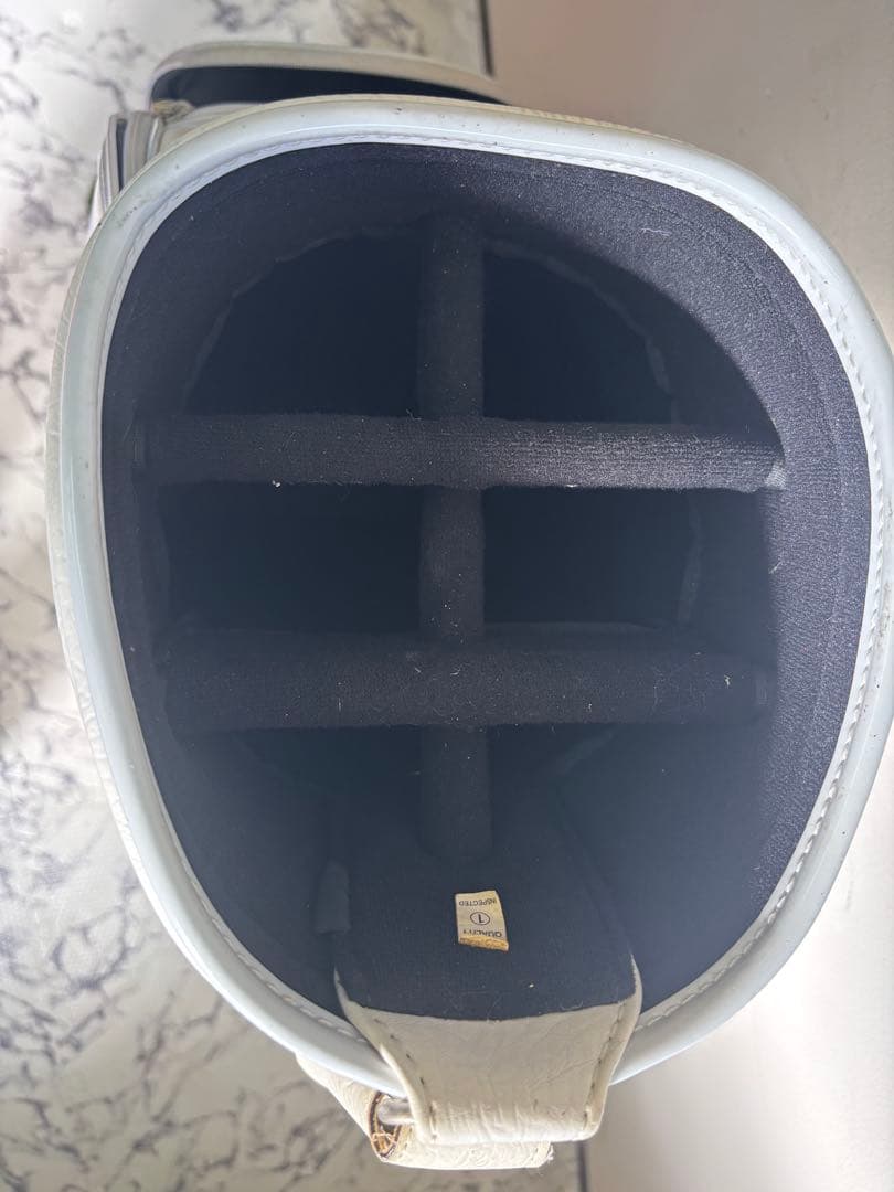 LEIOS レイオス ゴルフ キャディバッグ ホワイト レザー調