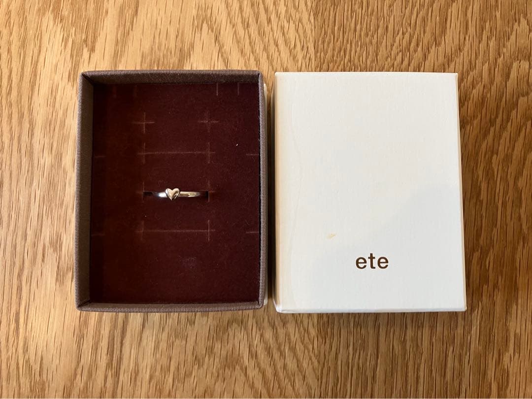 ete エテ　ファントゥージュエリー　ハート リング プラチナム　15号