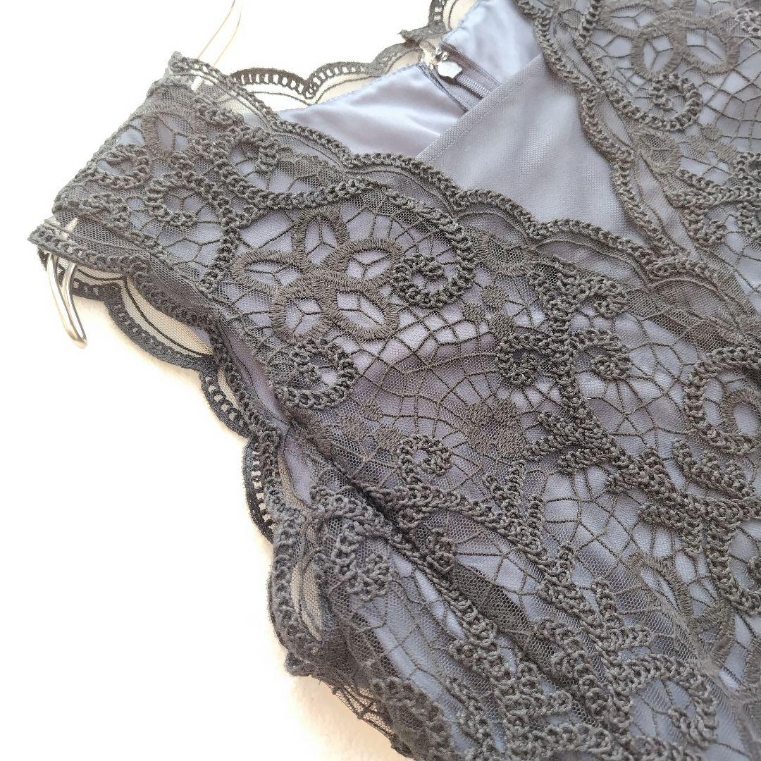 美品✨アナイ 24SS バテン風チュール刺繍サック ワンピース 36