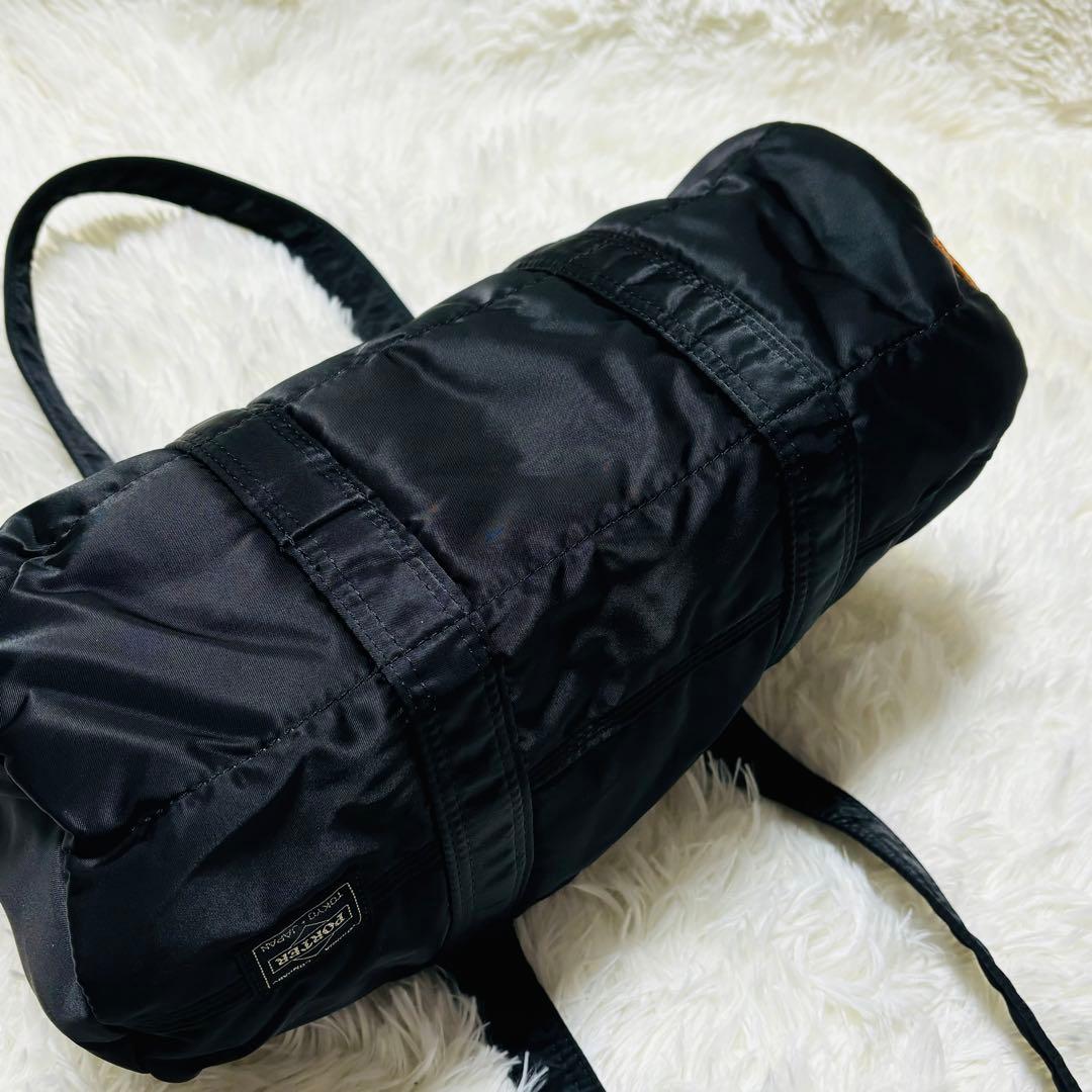 【美品】PORTER ミニボストン　ブラック　タンカー